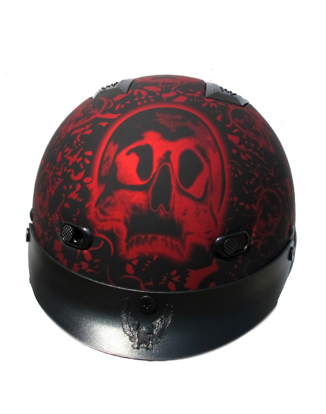 200BRF - DOT Boneyard Red Flat Helmet